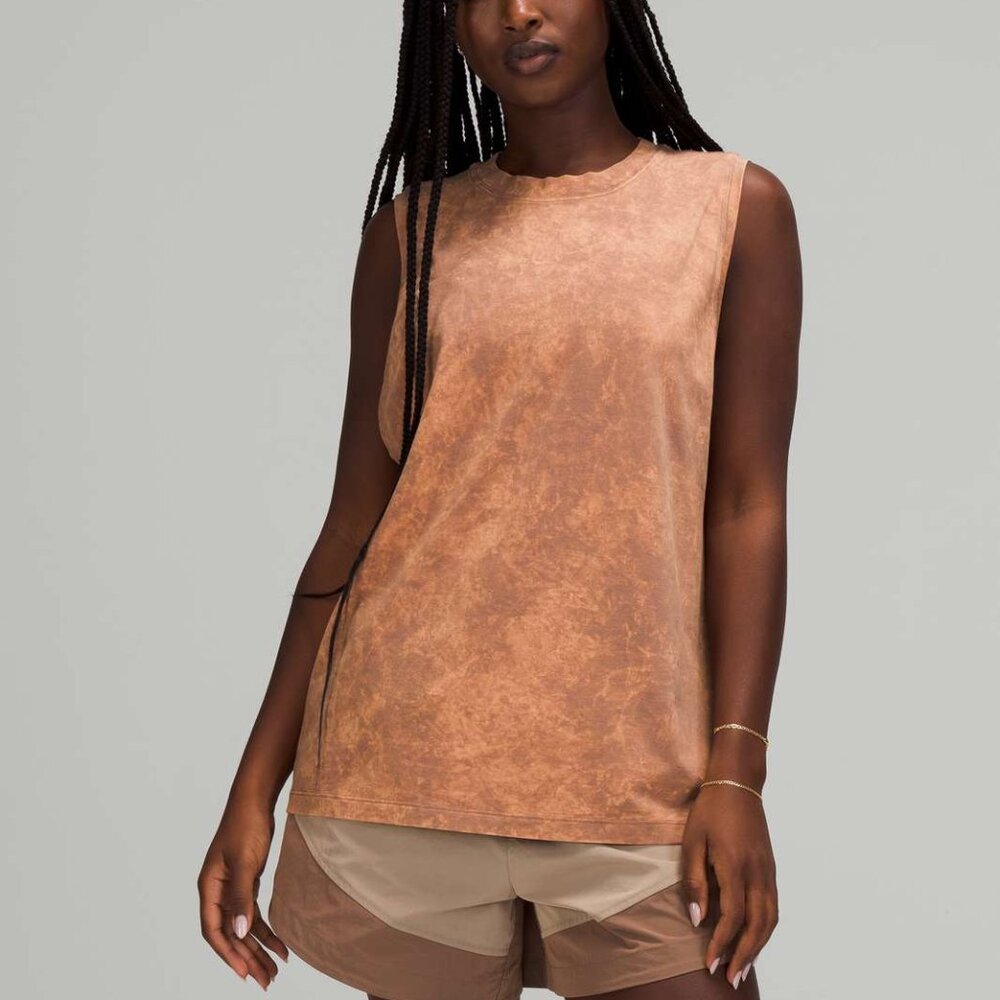 Lululemon All Yours Tank Top Cloudy Wash Cacao Size 2